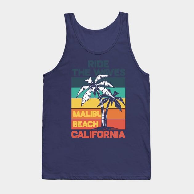 Ride the Waves palm tree malibu Tank Top by SpaceWiz95